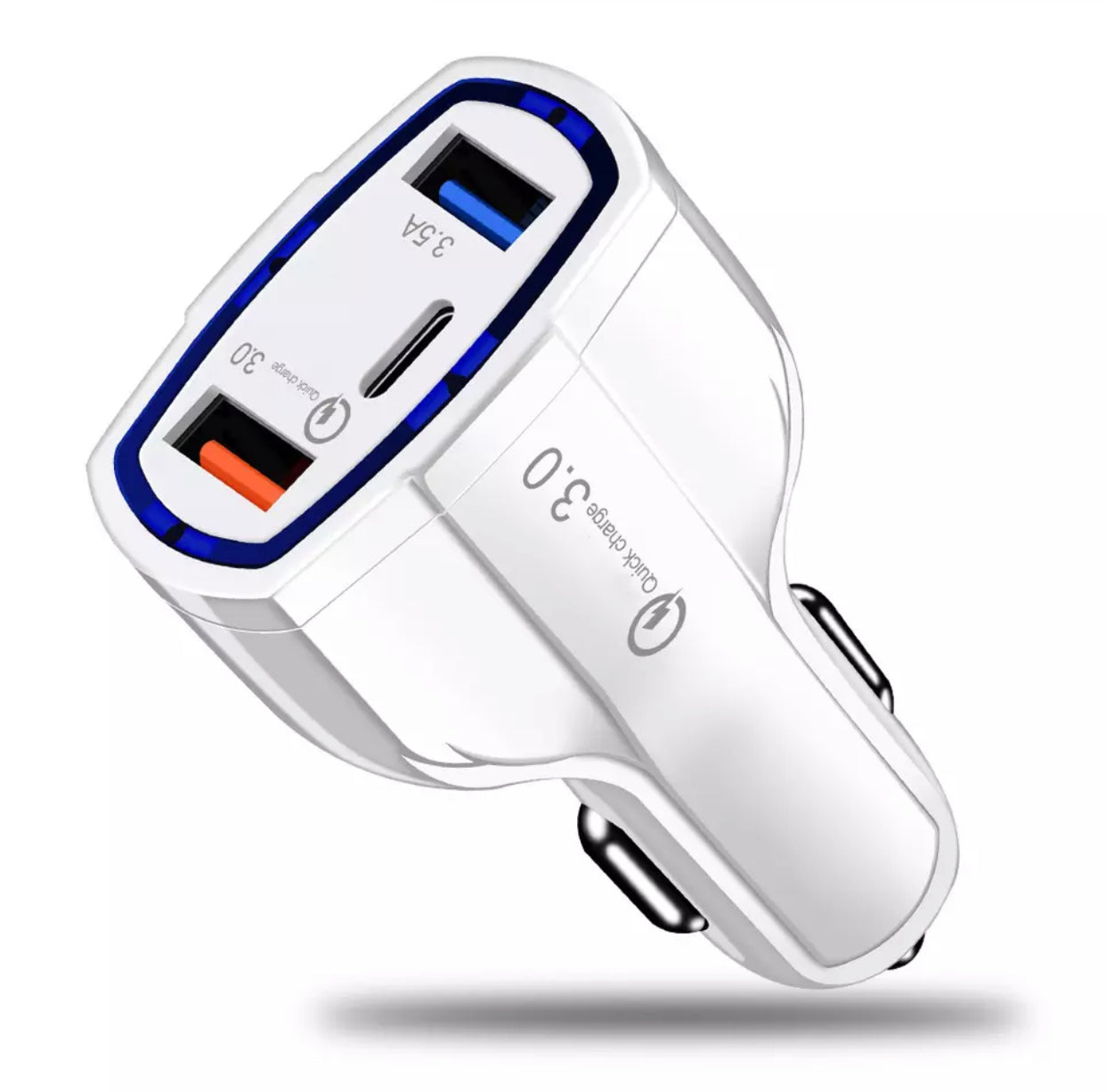 Premium Specialized USBC and Fast Charging USB Car Charger Adapter- White Colour - Super Savings Technologies Co.,LTD Premium Specialized USBC and Fast Charging USB Car Charger Adapter- White Colour - Super Savings Technologies Co.,LTD